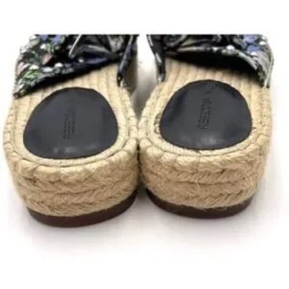 Rebecca Minkoff Jodi Espadrille Sandals Size 7 Floral Bohemian Summer Slides - Picture 3 of 8